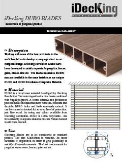 Inglese BLADES DURO Technical Data Sheet 1