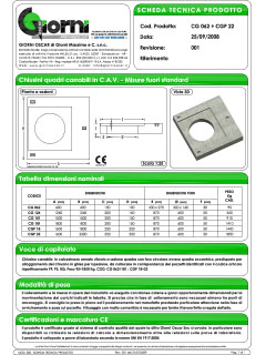 Scheda Tecnica CG062 CGP22