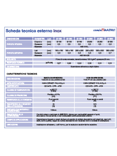 scheda tecnica inox