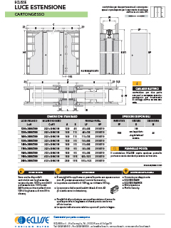 Scheda Tecnica Luce Estensione 1 anta Cartongesso Eclisse