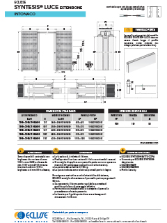 Scheda Tecnica Luce Estensione Intonaco Eclisse