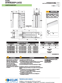 Scheda Tecnica Syntesis Luce Cartongesso Eclisse