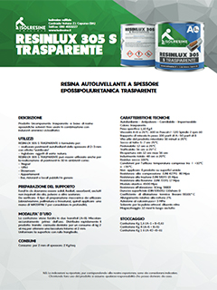 Scheda Tecnica Resinfloor 305 S Trasparente IsolResine Edilizie
