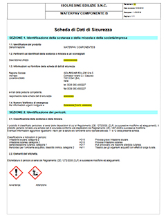 Scheda di Dati di Sicurezza Waterpav Componente B IsolResine Edilizie