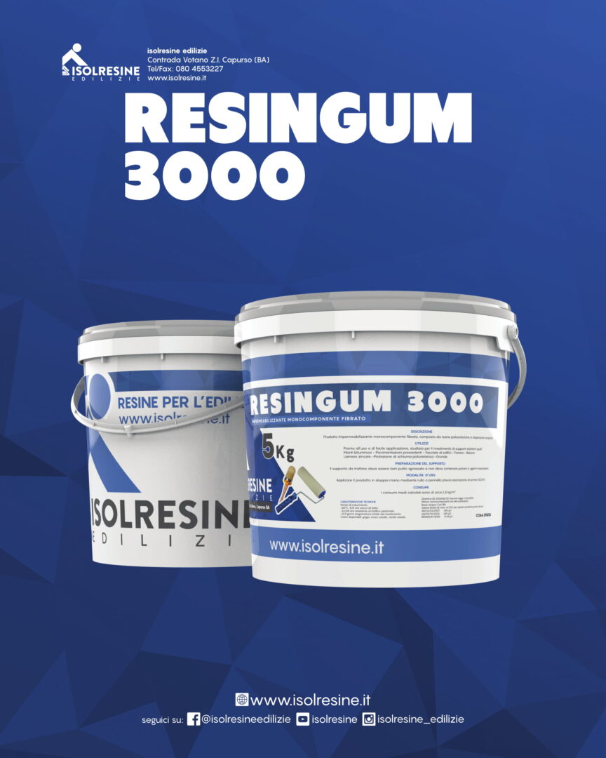 RESINGUM 3000 scheda Isolresine Edilizie