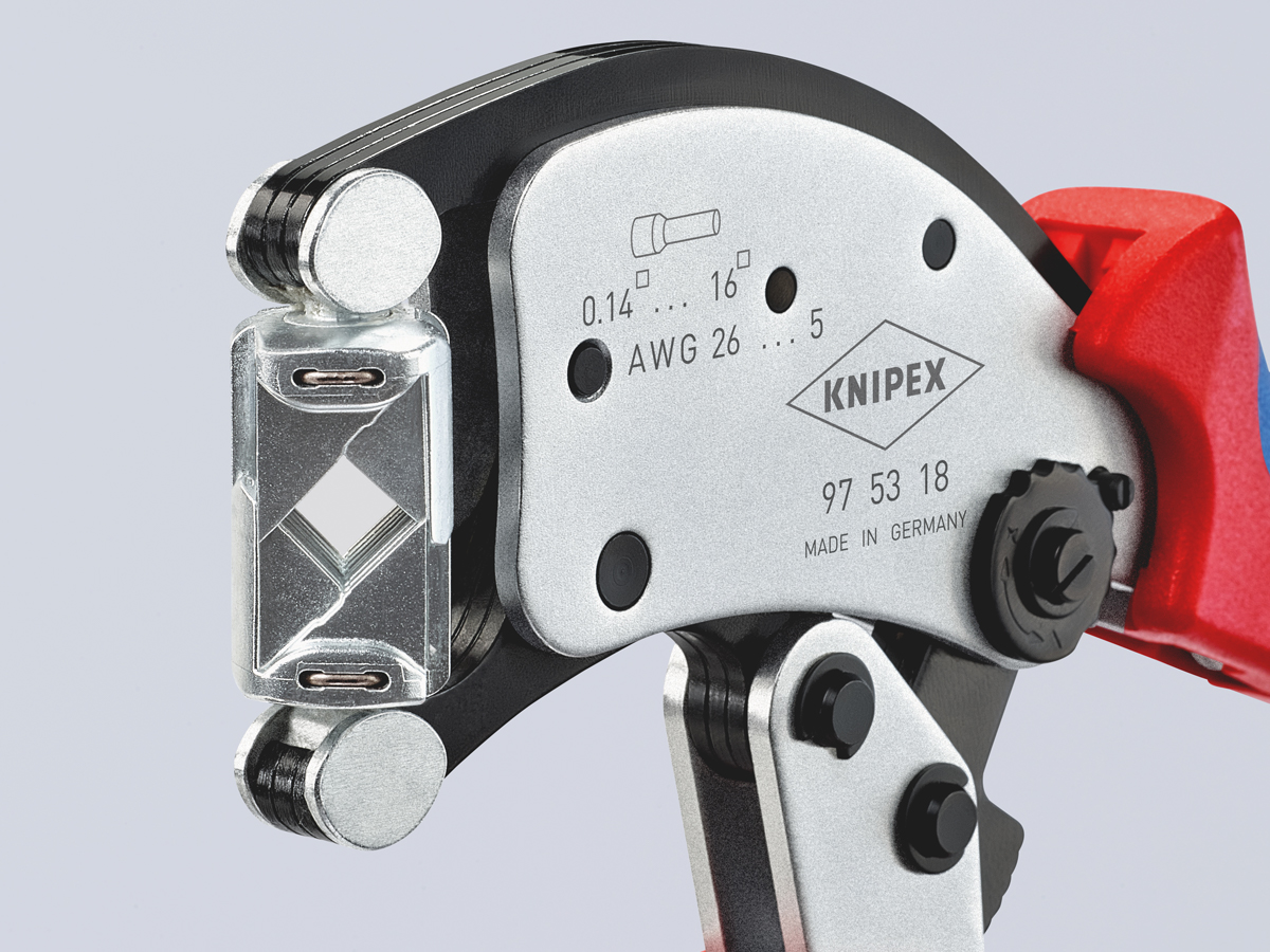 Pinza Per Terminali A Bussola Knipex – Regolazione Automatica, Per Sezioni Da 0.08 A 10 Mm², Lunghezza 180 Mm