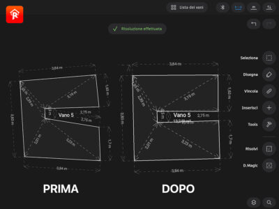 Rilievo - Risoluzione automatica dei vani