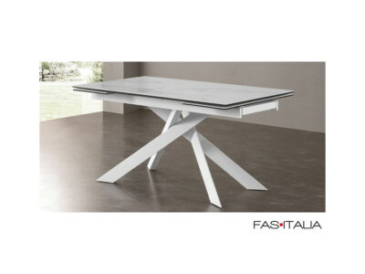 Tavolo in metallo con piano vetroceramica – FAS Italia
