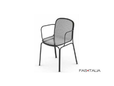 Sedia in metallo con braccioli – FAS Italia
