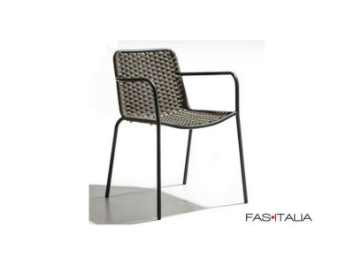 Sedia in metallo con corda piatta poliestere – FAS Italia