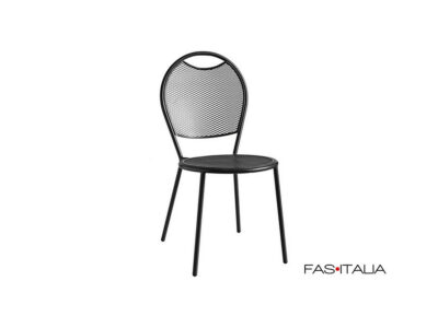 Sedia in metallo verniciato nero – FAS Italia