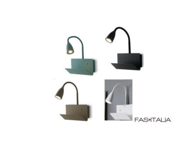 Applique con braccio flessibile e presa USB – FAS Italia