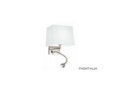 luce-con-paralume-bianco-e-led-da-lettura