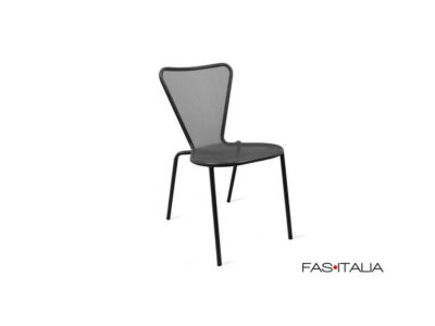 Sedia in metallo da esterno impilabile – FAS Italia
