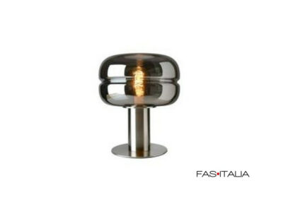 Lampada da tavolo in metallo satinato h 34- FAS Italia