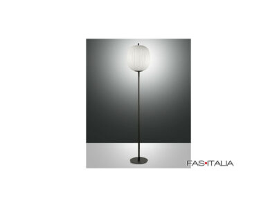 Lampada da terra in metallo e vetro soffiato – FAS Italia