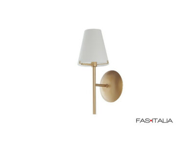 Applique oro in metallo con diffusore in vetro – FAS Italia