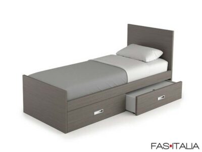 Letto singolo con testata e cassetti – FAS Italia