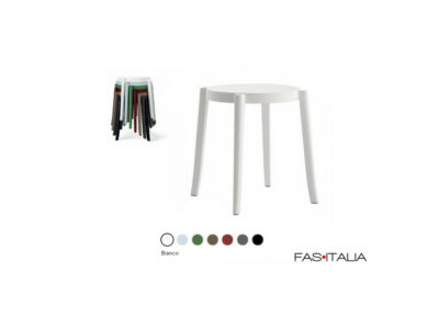 Sgabello in polipropilene e fibra vetro impilabile - FAS Italia