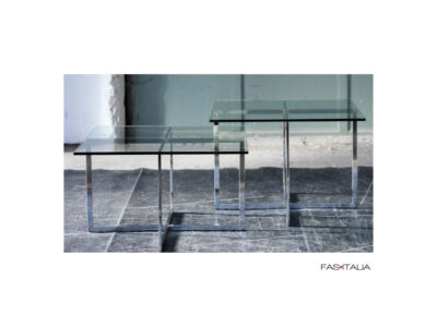 Tavolino da caffè con piano in vetro quadrato – FAS Italia