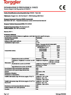 10 Dichiarazione di prestazione
