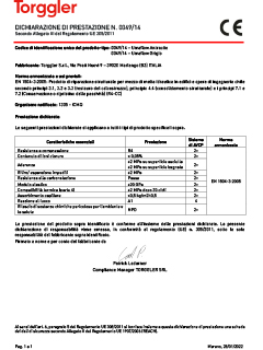 11 Dichiarazione di prestazione