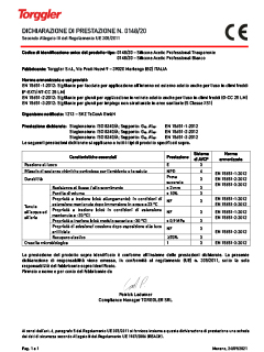 13 Dichiarazione di prestazione