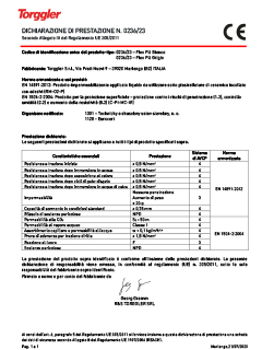 15 Dichiarazione di prestazione