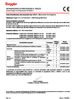 16 Dichiarazione di prestazione