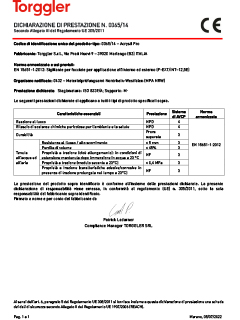 18 Dichiarazione di prestazione