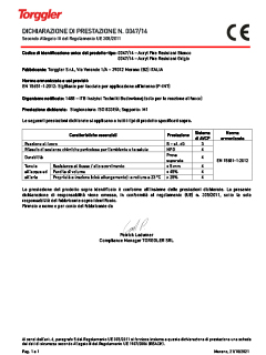 21 Dichiarazione di prestazione